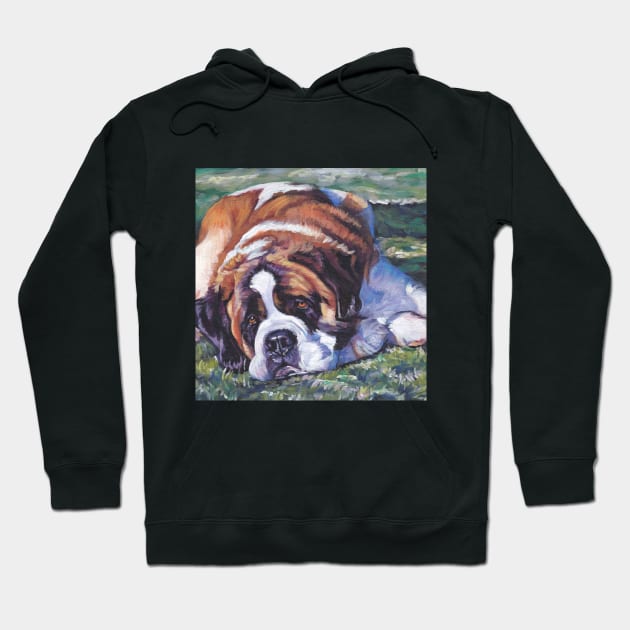 Saint Bernard Fine Art Painting Hoodie by LASHEPARD